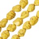 Perla Irregolare in Howlite Rotonda Gialla 12 mm