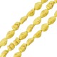 Howlite Irregular Bead Round Yellow 15mm