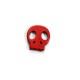 Howlite Bead Skull Flat 27x24mm