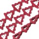 Arbre Coulissant en Howlite Rouge 30 mm (14 Pièces)