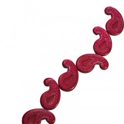 Perla Howlite a Foglia 17X22 mm