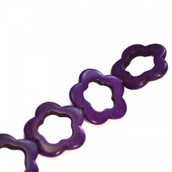 Perle en Howlite Fleur 30 mm