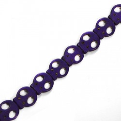 Perle Howlite Crâne plat 21 x 19 mm