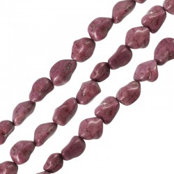 Perla Irregolare in Howlite Rotonda Viola 15 mm
