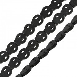Crâne plat en Howlite 13 x 15 mm Ø 0.9 mm (~34 Pièces)