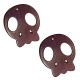 Teschio Piatto in Howlite Tinta 21X19 mm (Lunghezza 40 cm - 19 Pezzi)
