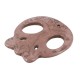 Colgante de Howlita con Calavera Plana 54 x 49 Mm/4 mm