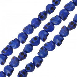 Χαολίτης Νεκροκεφαλή Περαστή Μπλε 9.5x12mm (~34τμχ)