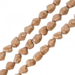 Perla Irregolare Rotonda in Howlite Piccola 12 mm
