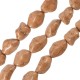 Perle Irrégulière en Howlite Ronde Marron 15 mm