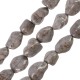 Perle Irrégulière en Howlite Ronde Grise 15 mm