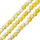 Howlite Bead Round Yellow Faceted 4mm Ø1.2mm (~102pcs)