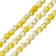 Howlite Bead Round Yellow Faceted 4mm Ø1.2mm (~102pcs)