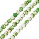Perle facetée en semi-précieuse Howlite 4mm (~102pcs/fil)