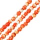 Perle facetée en semi-précieuse Howlite 4mm (~102pcs/fil)