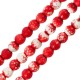 Howlite Bead Round Red Faceted 6mm Ø1.4mm (~66pcs)
