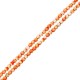 Howlite Bead Round Orange Faceted 6mm Ø1.4mm (~66pcs)