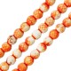 Perle facetée en semi-précieuse Howlite 6mm (~66pcs/fil)