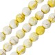 Howlite Bead Round Yellow Faceted 8mm Ø~1.7mm (~50pcs)