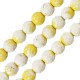 Howlite Bead Round Yellow Faceted 8mm Ø~1.7mm (~50pcs)