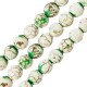 Howlite Bead Round Green Faceted 8mm Ø~1.7mm (~50pcs)