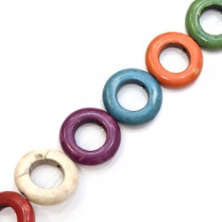 Disco di Howlite Distanziatore 20mm/9mm (21pz./filo)