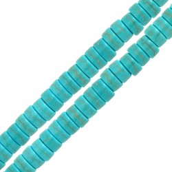 Perlina Rotonda di Howlite 6mm/3mm (Ø1mm) (135pz.)