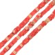 Perline Quadrate in Howlite Rosso Chiaro 3 Mm/2 mm Ø 0.9 mm (~235 Pezzi)