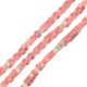 Perline Quadrate in Howlite Rosa 3 Mm/2 mm Ø 0.9 mm (~235 Pezzi)