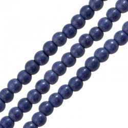 Perle Ronde en Howlite bleu Foncé 3 mm Ø~0.5 mm (~130 Pièces)