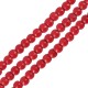 Χαολίτης Χάντρα Στρογγυλή Κόκκινη 3mm Ø~0.5mm (~130τμχ)