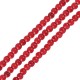 Howlite Bead Round Red 3mm Ø~0.5mm (~130pcs)