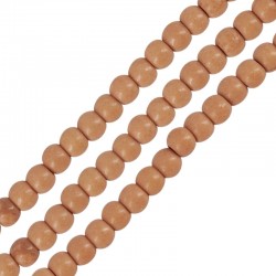 Χαολίτης Χάντρα Στρογγυλή Καφέ 3mm Ø~0.5mm (~130τμχ)