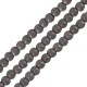 Χαολίτης Χάντρα Στρογγυλή Γκρι 3mm Ø~0.5mm (~130τμχ)