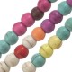 Howlite Bead Round Multi Colored 4mm (~Ø1.2mm (~100pcs)