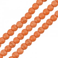 Perla di Howlite Rotonda Salmone 4 mm (~Ø1.2 mm (~100 pz)