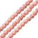 Χαολίτης Χάντρα Στρογγυλή Ροζ 4mm Ø1.2mm (~100τμχ)