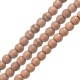 Χαολίτης Χάντρα Στρογγυλή Καφέ 4mm Ø1.2mm (~100τμχ)