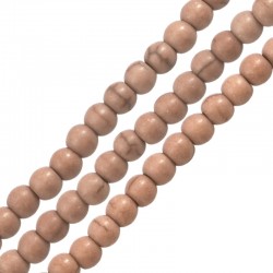 Perla di Howlite Rotonda Color Caffè 4 mm (~Ø1.2 mm (~100 pz)