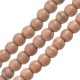 Χαολίτης Χάντρα Στρογγυλή Καφέ 4mm Ø1.2mm (~100τμχ)