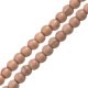 Χαολίτης Χάντρα Στρογγυλή Καφέ 4mm Ø1.2mm (~100τμχ)