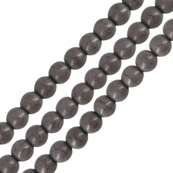 Perle D'Howlite Ronde Grise 4 mm (~Ø1.2 mm (~100 Pièces)