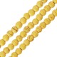 Χαολίτης Χάντρα Στρογγυλή Κίτρινη 4mm Ø1.2mm (~100τμχ)