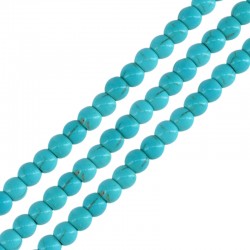 Perle Ronde en Howlite Turquoise 5 mm (~80 μm)