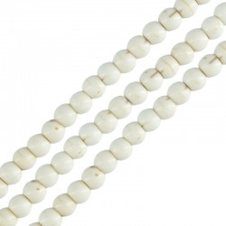 Howlite Bead Round White 5mm (~80τμχ)