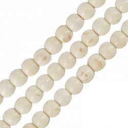 Perla di Howlite Rotonda Bianca 6 mm Ø~1.2 mm (~65 Pezzi)