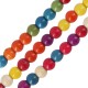 Howlite Bead Round Multi Colored 6mm Ø~1.2mm (~65pcs)