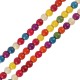 Howlite Bead Round Multi Colored 6mm Ø~1.2mm (~65pcs)