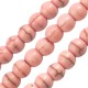 Howlite Bead Round Pink 6mm Ø~1.2mm (~65pcs)