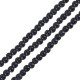 Howlite Bead Round Black 6mm Ø~1.2mm (~65pcs)